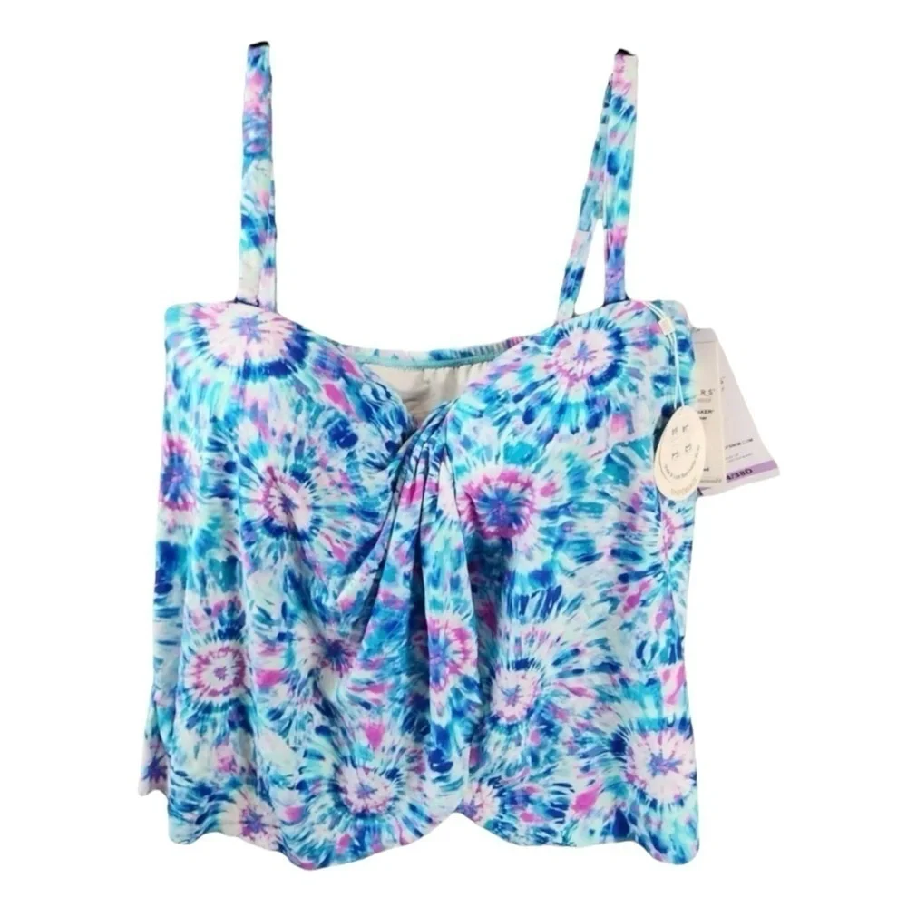 Coco Reef Contours Clarity Draped Tankini Swim Top NWT - Picture 5 of 11
